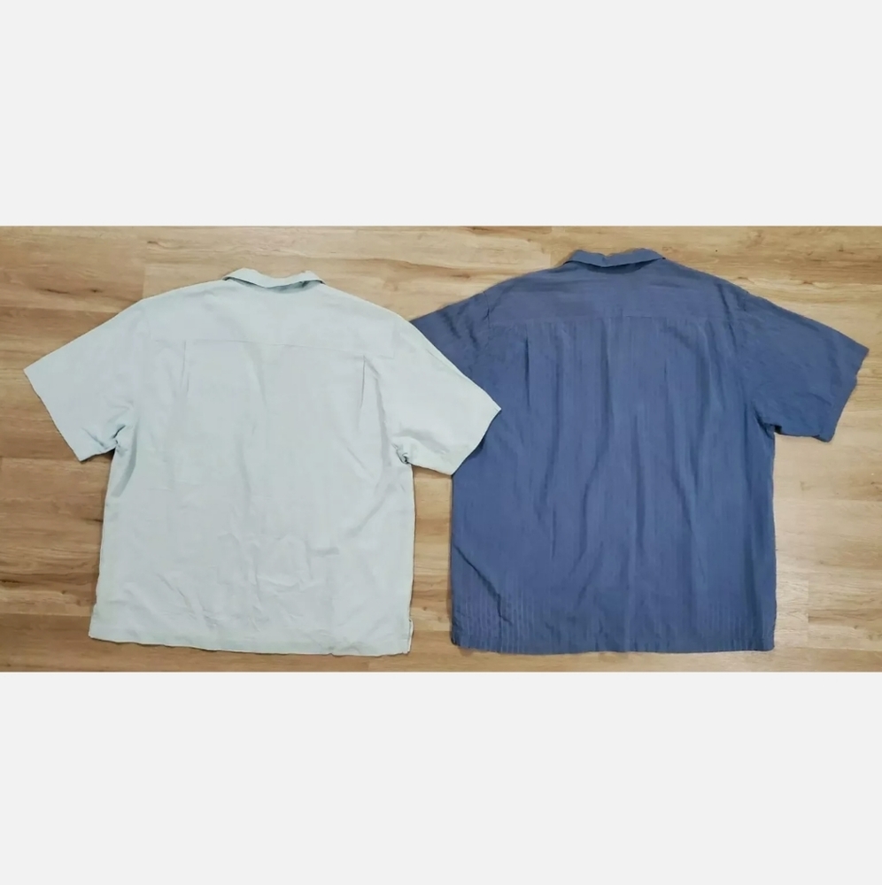 Tommy Bahama Men Shirts Silk Lot of 2 Short Sleeve - Picture 4 of 4